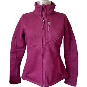 COPY - CB Sports Jacket Plum Purple Full Zip Pockets Woven Knit Fleece Size Med…